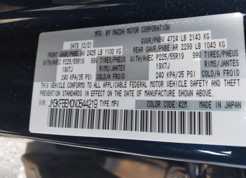 Photo 9 of 2022 Mazda Cx-5 2.5 S PREMIUM PLUS (VIN JM3KFBEM0N0544219)