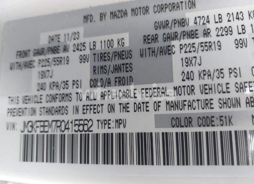 Photo 9 of 2024 Mazda Cx-5 2.5 S PREMIUM PLUS (VIN JM3KFBEM7R0415562)