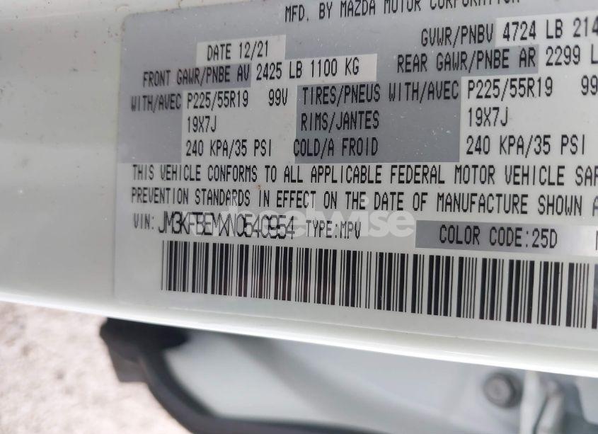 Photo 9 of 2022 Mazda Cx-5 2.5 S PREMIUM PLUS (VIN JM3KFBEMXN0540954)