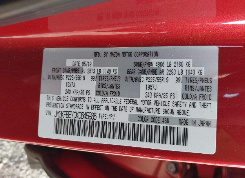 Photo 9 of 2019 Mazda Cx-5 SIGNATURE (VIN JM3KFBEY0K0645985)