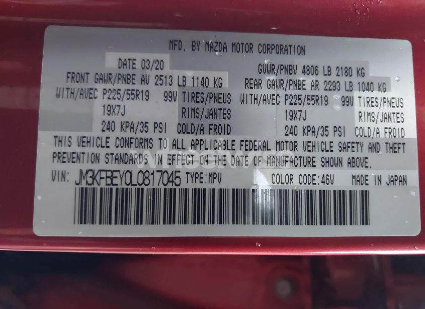 Photo 9 of 2020 Mazda Cx-5 SIGNATURE (VIN JM3KFBEY0L0817045)