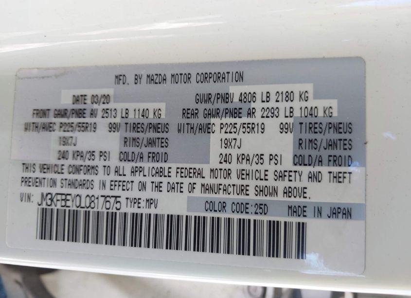 Photo 9 of 2020 Mazda Cx-5 SIGNATURE (VIN JM3KFBEY0L0817675)