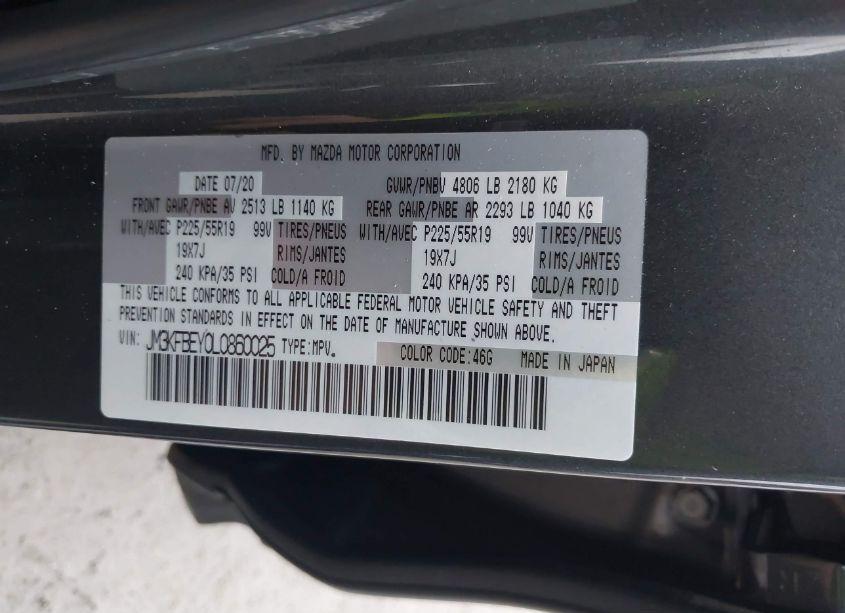 Photo 9 of 2020 Mazda Cx-5 SIGNATURE (VIN JM3KFBEY0L0860025)