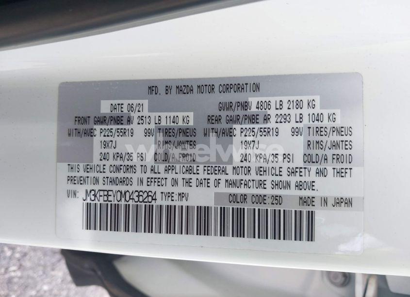 Photo 9 of 2021 Mazda Cx-5 SIGNATURE (VIN JM3KFBEY0M0436264)