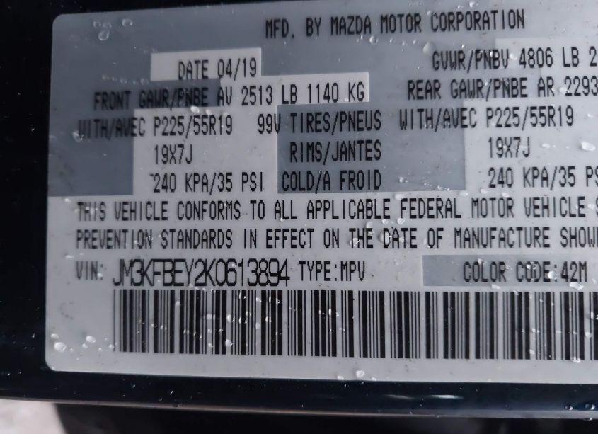 Photo 9 of 2019 Mazda Cx-5 SIGNATURE (VIN JM3KFBEY2K0613894)