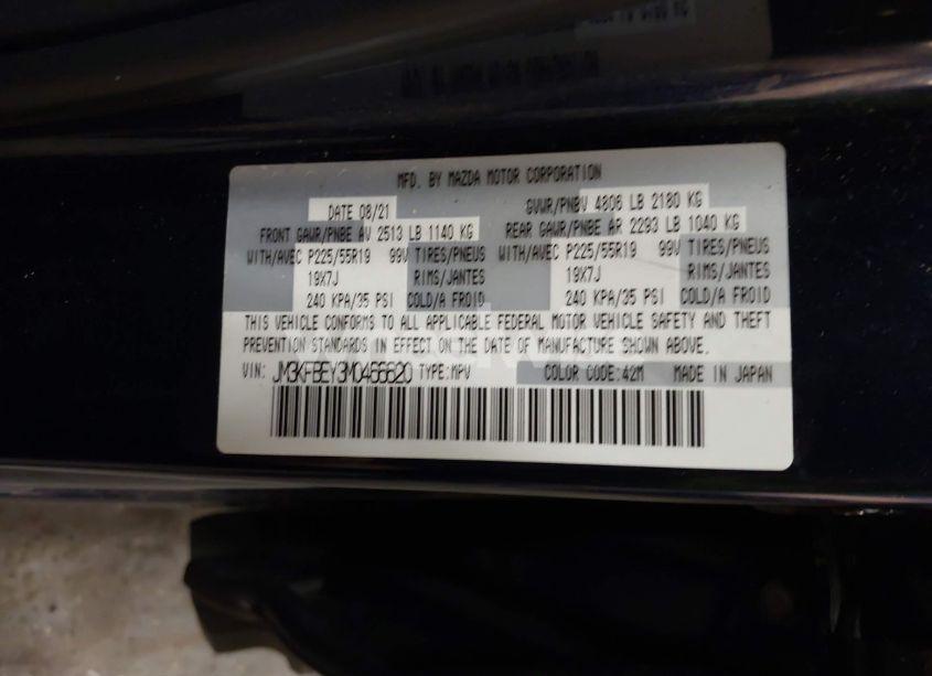 Photo 9 of 2021 Mazda Cx-5 SIGNATURE (VIN JM3KFBEY3M0466620)