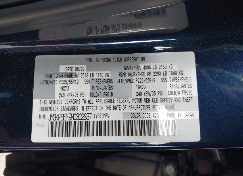 Photo 9 of 2021 Mazda Cx-5 SIGNATURE (VIN JM3KFBEY9M0302837)