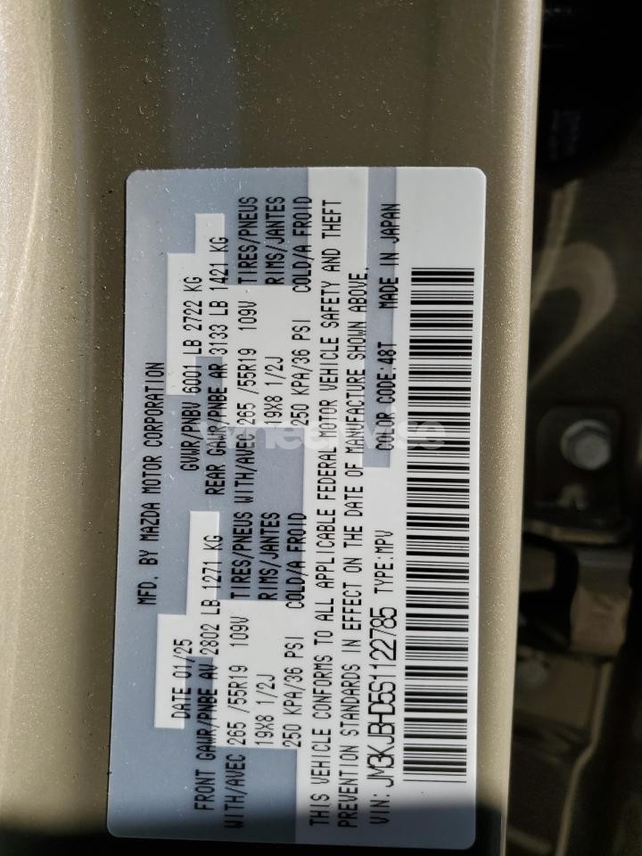 Photo 14 of 2025 MAZDA CX-70 PREFERRED (VIN JM3KJBHD5S1122785)