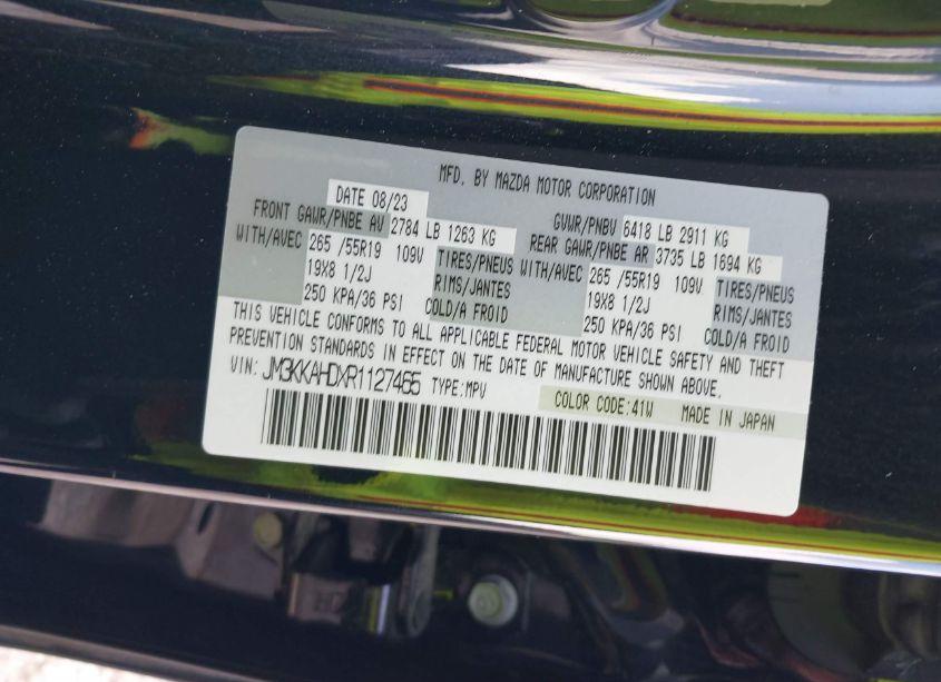 Photo 9 of 2024 Mazda Cx-90 3.3 TURBO SELECT (VIN JM3KKAHDXR1127465)