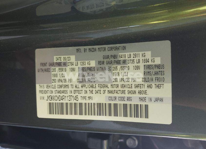 Photo 9 of 2024 Mazda Cx-90 3.3 TURBO PREFERRED PLUS (VIN JM3KKCHD4R1137145)