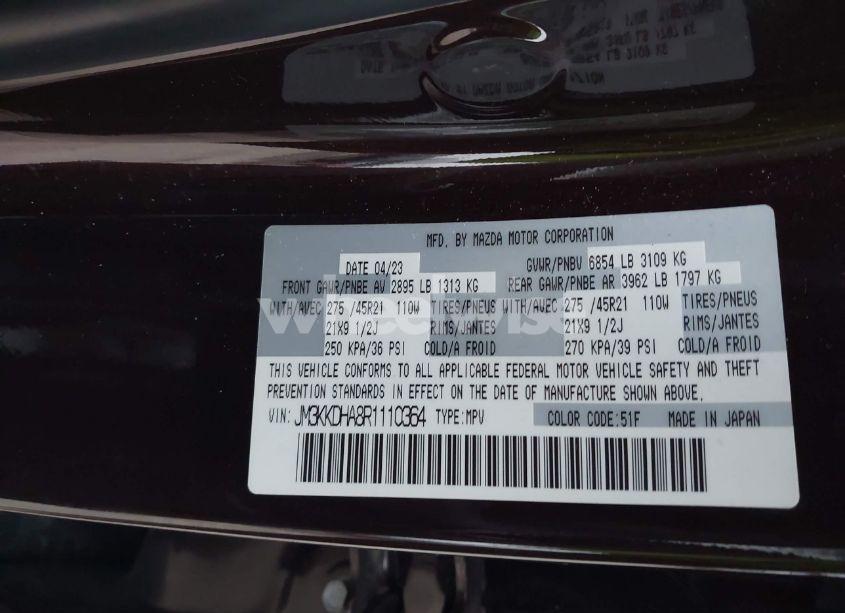 Photo 9 of 2024 Mazda Cx-90 PHEV PREMIUM (VIN JM3KKDHA8R1110364)