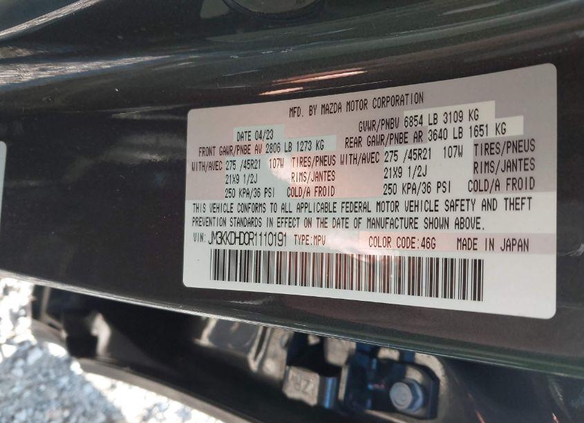 Photo 9 of 2024 Mazda Cx-90 3.3 TURBO PREMIUM (VIN JM3KKDHD0R1110191)