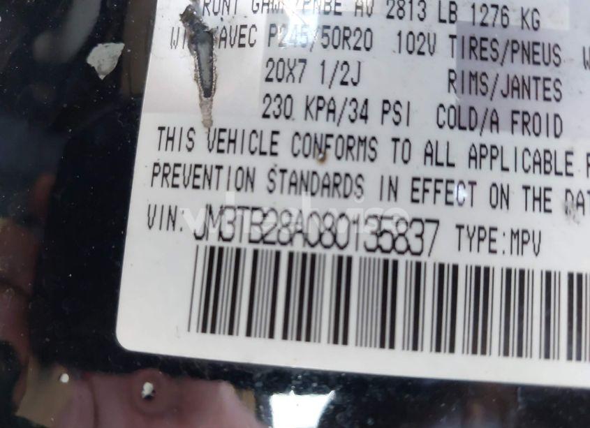 Photo 9 of 2008 Mazda Cx-9 GRAND TOURING (VIN JM3TB28A080135837)