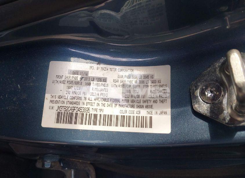 Photo 9 of 2015 Mazda Cx-9 TOURING (VIN JM3TB2CA9F0453895)