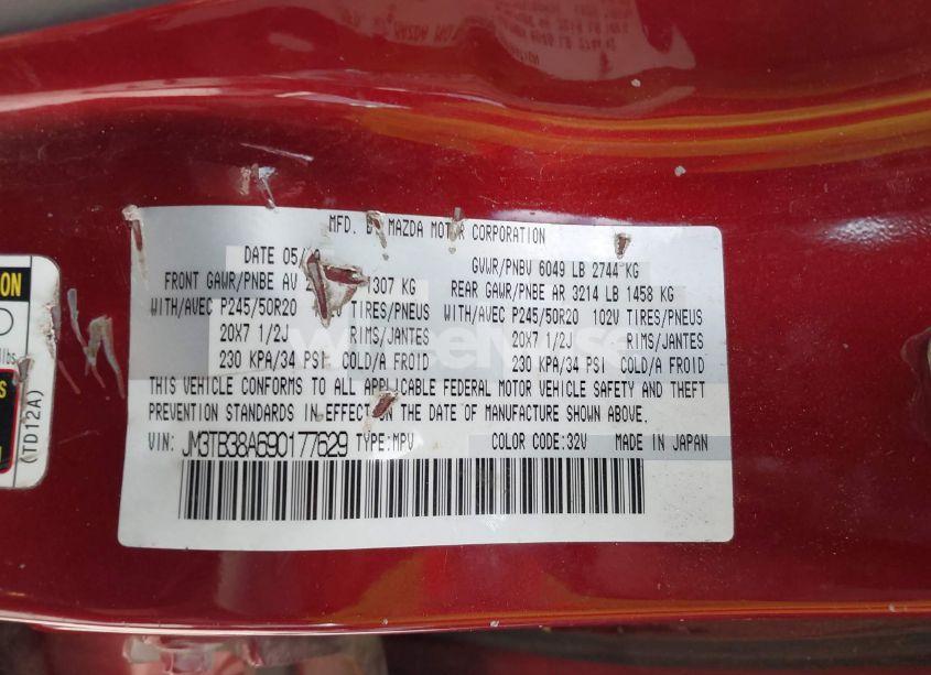 Photo 9 of 2009 Mazda Cx-9 GRAND TOURING (VIN JM3TB38A690177629)