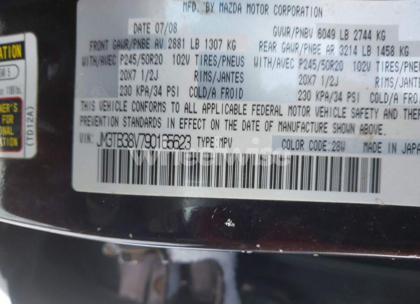 Photo 9 of 2009 Mazda Cx-9 GRAND TOURING (VIN JM3TB38V790165623)