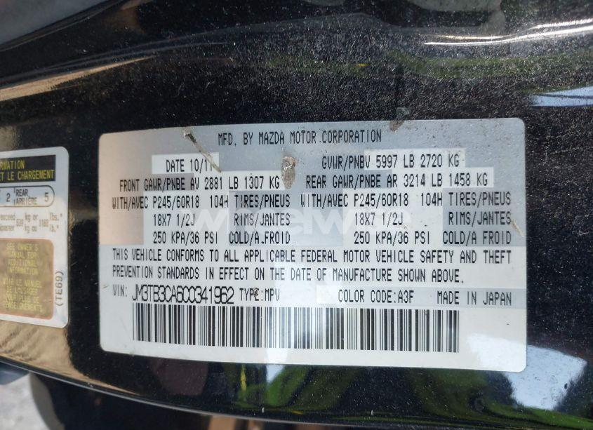 Photo 9 of 2012 Mazda Cx-9 TOURING (VIN JM3TB3CA6C0341962)