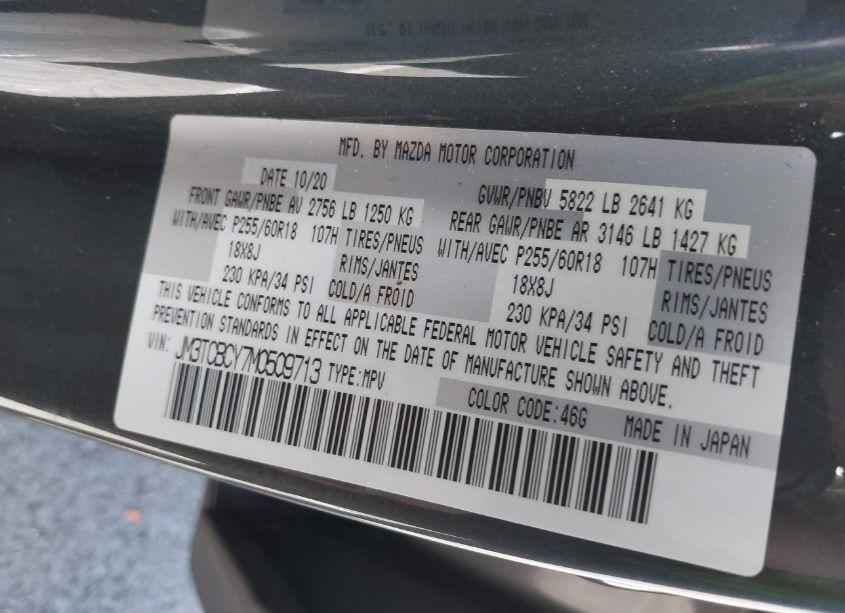 Photo 9 of 2021 Mazda Cx-9 TOURING (VIN JM3TCBCY7M0509713)