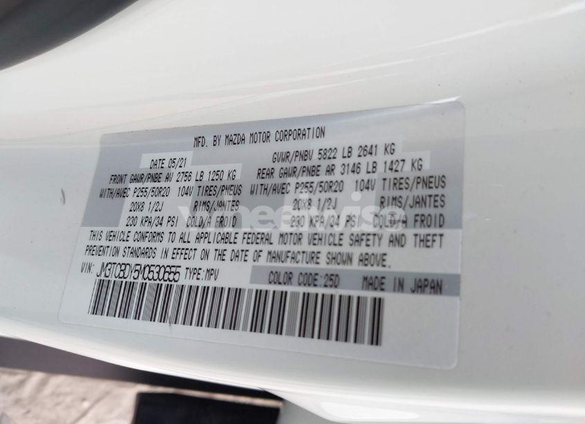 Photo 9 of 2021 Mazda Cx-9 GRAND TOURING (VIN JM3TCBDY5M0530655)