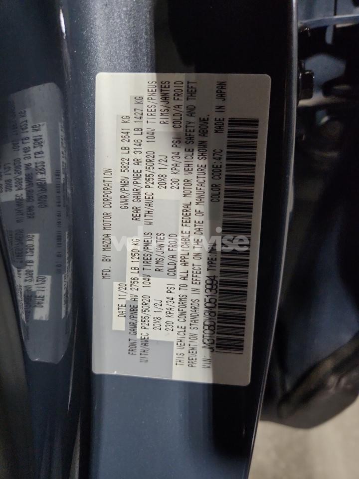 Photo 13 of 2021 MAZDA CX-9 GRAND TOURING (VIN JM3TCBDY8M0513994)