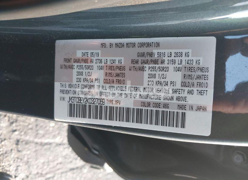 Photo 9 of 2019 Mazda Cx-9 SIGNATURE (VIN JM3TCBEY2K0327069)