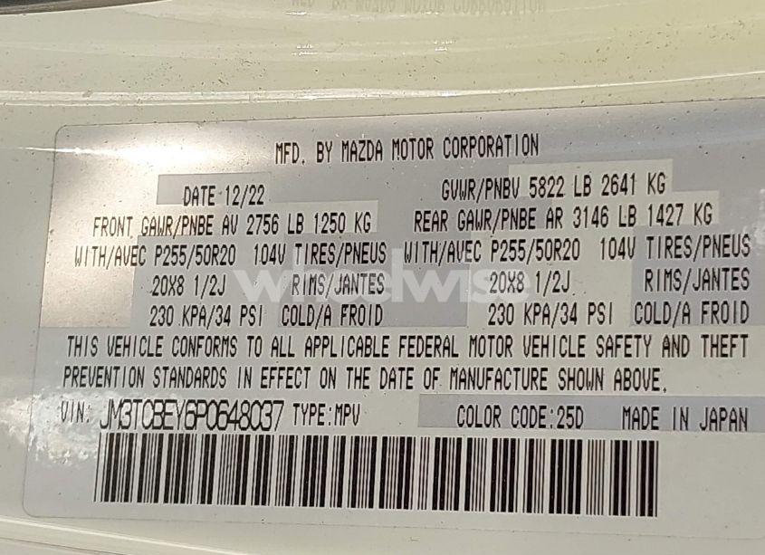 Photo 9 of 2023 Mazda Cx-9 SIGNATURE (VIN JM3TCBEY6P0648037)