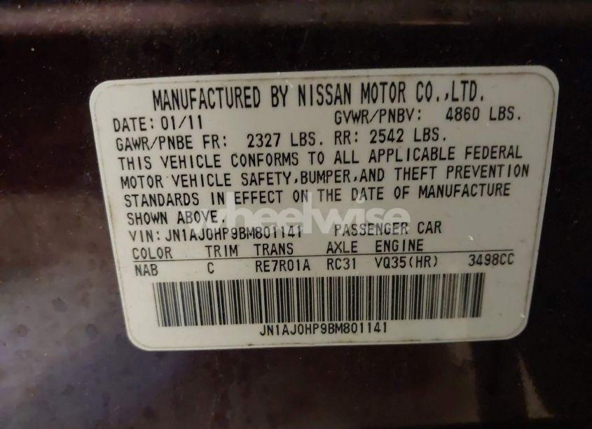 Photo 9 of 2011 Infiniti Ex35 JOURNEY (VIN JN1AJ0HP9BM801141)