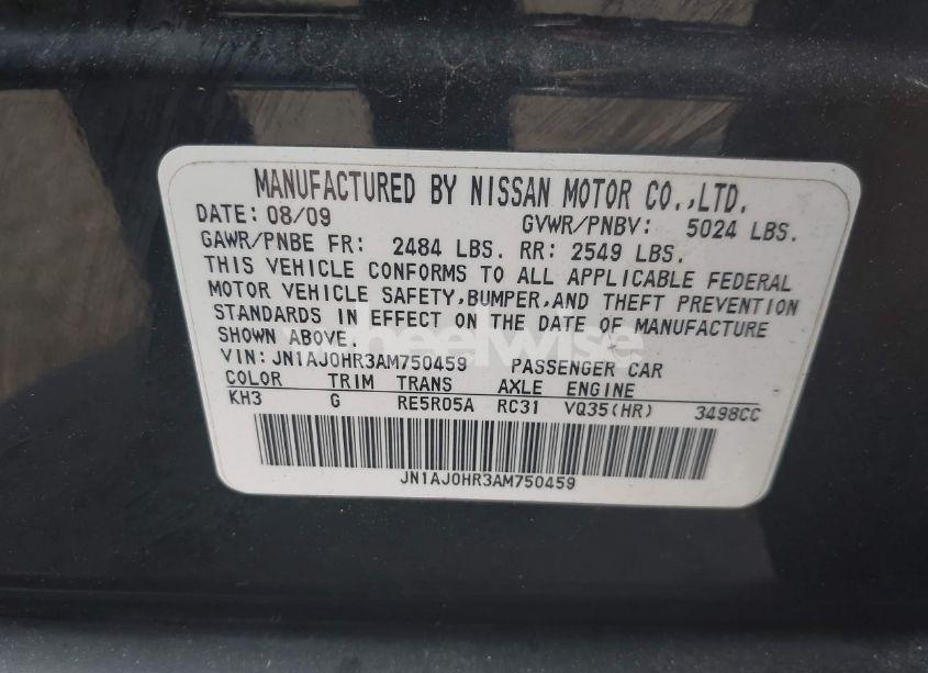 Photo 9 of 2010 Infiniti Ex35 JOURNEY (VIN JN1AJ0HR3AM750459)