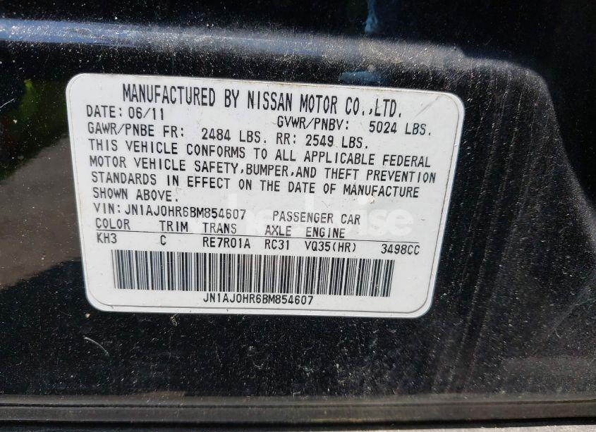 Photo 9 of 2011 Infiniti Ex35 JOURNEY (VIN JN1AJ0HR6BM854607)