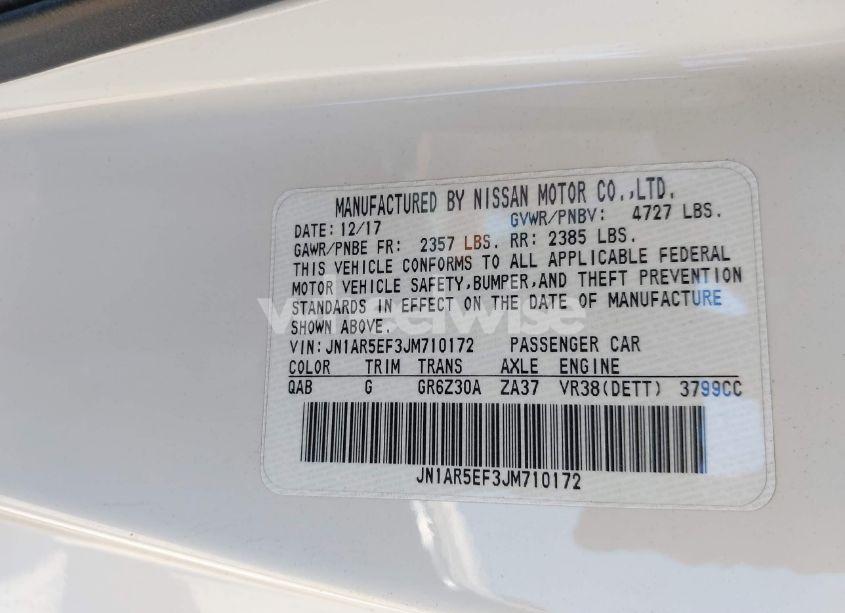 Photo 9 of 2018 Nissan Gt-r PREMIUM (VIN JN1AR5EF3JM710172)