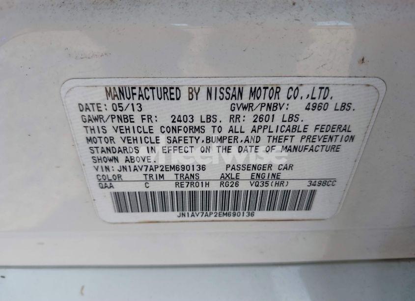 Photo 9 of 2014 Infiniti Q50 HYBRID PREMIUM (VIN JN1AV7AP2EM690136)