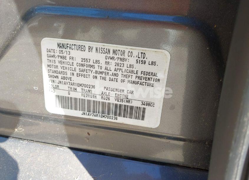 Photo 9 of 2014 Infiniti Q50 HYBRID PREMIUM (VIN JN1AV7AR1EM700236)