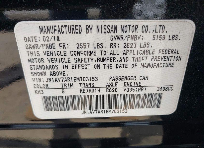 Photo 9 of 2014 Infiniti Q50 HYBRID PREMIUM (VIN JN1AV7AR1EM703153)