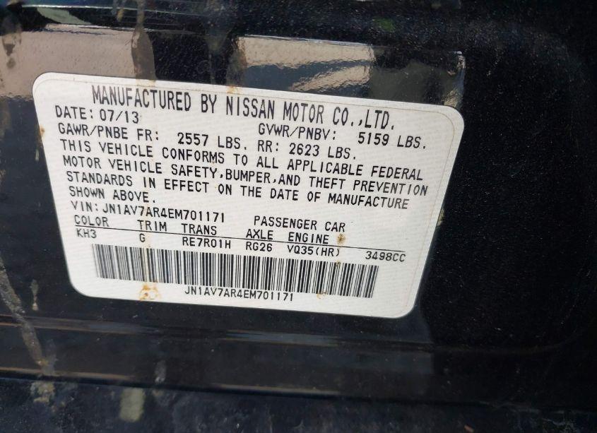 Photo 9 of 2014 Infiniti Q50 HYBRID SPORT (VIN JN1AV7AR4EM701171)