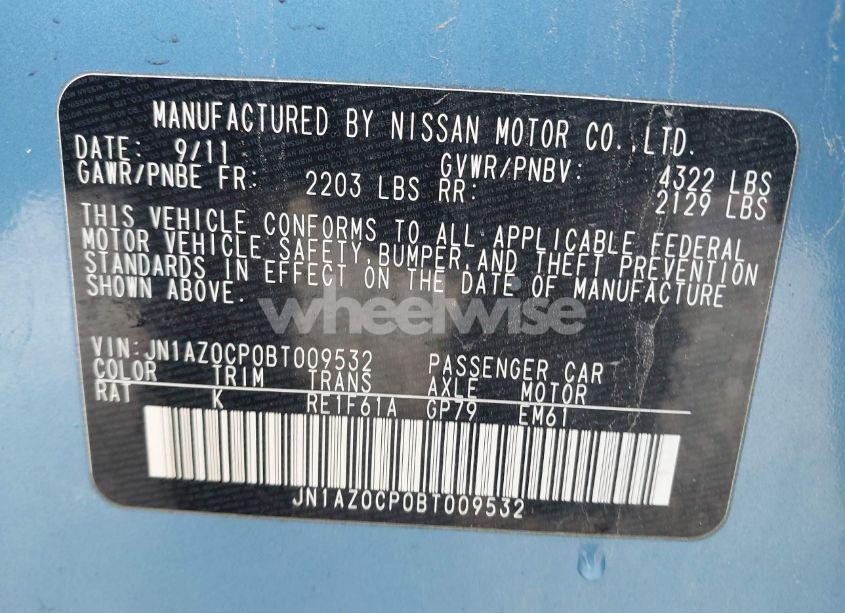 Photo 9 of 2011 Nissan Leaf SL (VIN JN1AZ0CP0BT009532)