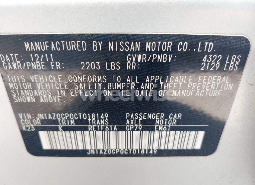 Photo 9 of 2012 Nissan Leaf SL (VIN JN1AZ0CP0CT018149)