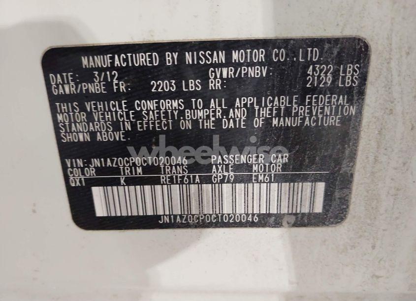 Photo 9 of 2012 Nissan Leaf SV (VIN JN1AZ0CP0CT020046)
