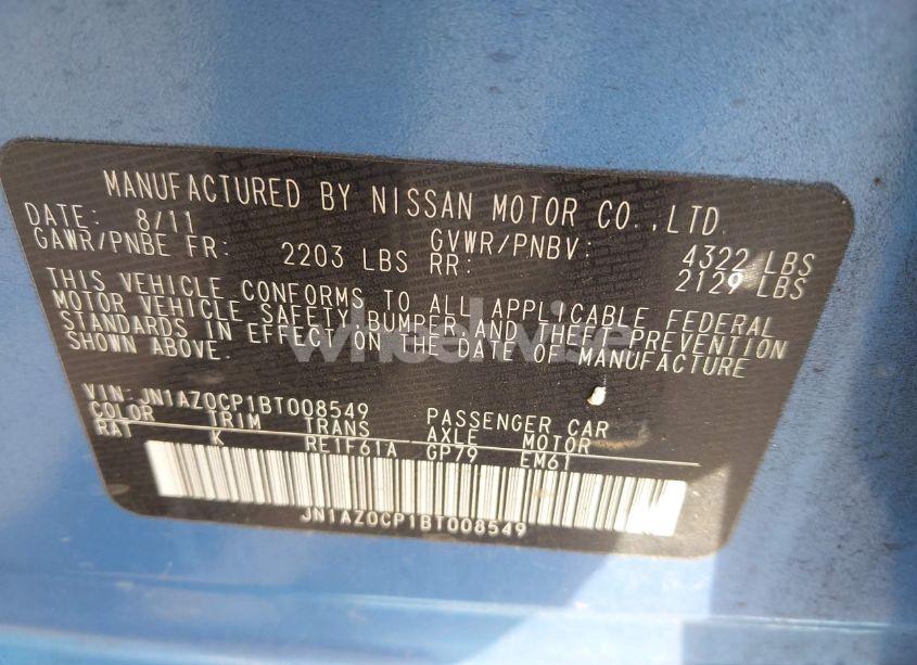 Photo 9 of 2011 Nissan Leaf SL (VIN JN1AZ0CP1BT008549)