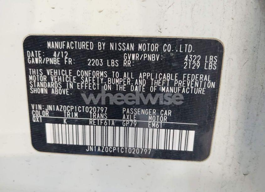 Photo 9 of 2012 Nissan Leaf SL (VIN JN1AZ0CP1CT020797)