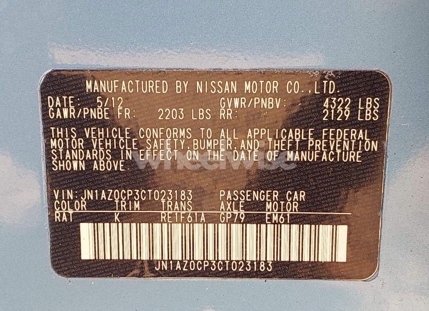 Photo 9 of 2012 Nissan Leaf SL (VIN JN1AZ0CP3CT023183)