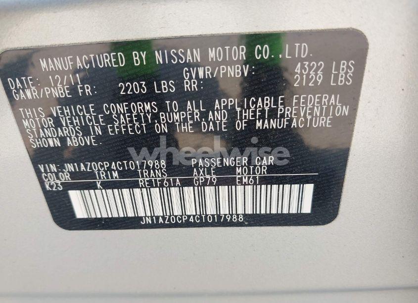 Photo 9 of 2012 Nissan Leaf SL (VIN JN1AZ0CP4CT017988)