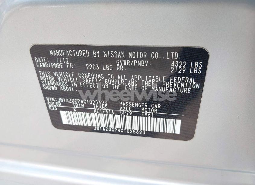 Photo 9 of 2012 Nissan Leaf SV (VIN JN1AZ0CP4CT025623)