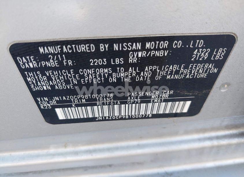 Photo 9 of 2011 Nissan Leaf SL (VIN JN1AZ0CP9BT000778)