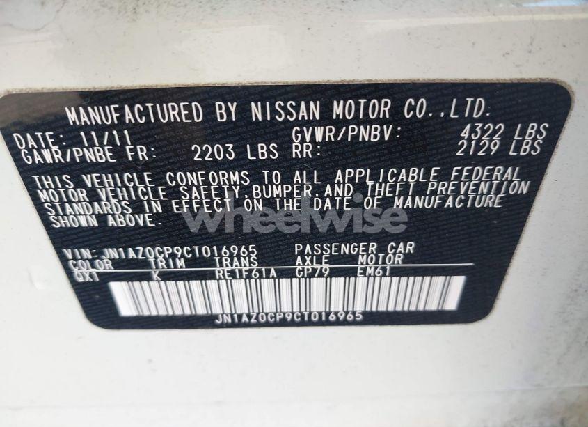 Photo 9 of 2012 Nissan Leaf SL (VIN JN1AZ0CP9CT016965)