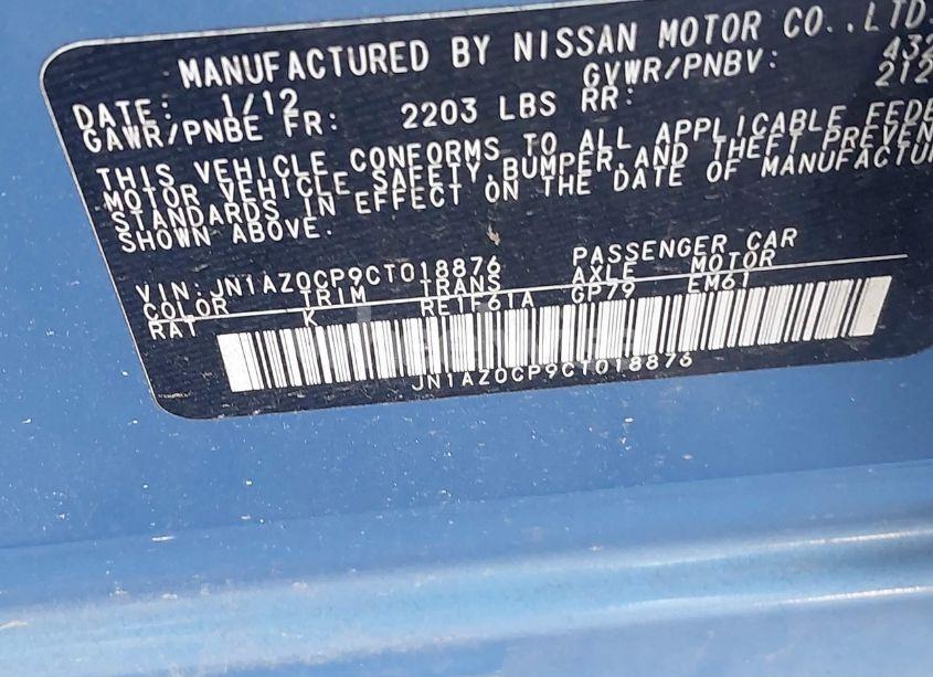 Photo 9 of 2012 Nissan Leaf SL (VIN JN1AZ0CP9CT018876)