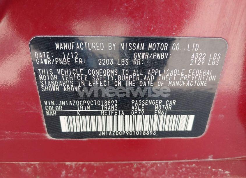 Photo 9 of 2012 Nissan Leaf SV (VIN JN1AZ0CP9CT018893)