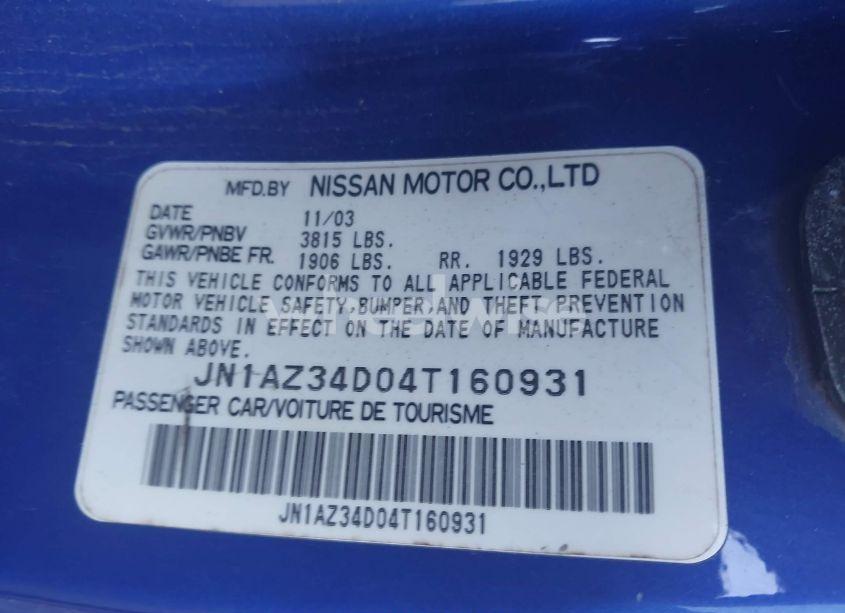 Photo 9 of 2004 Nissan 350z (VIN JN1AZ34D04T160931)