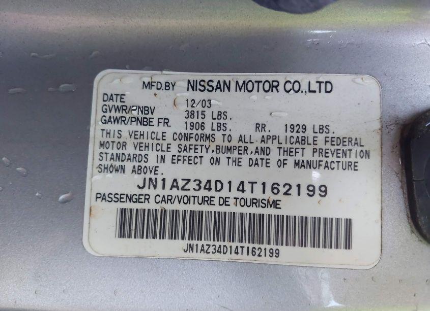 Photo 9 of 2004 Nissan 350z PERFORMANCE (VIN JN1AZ34D14T162199)