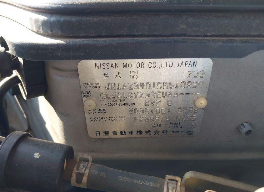 Photo 9 of 2005 Nissan 350z (VIN JN1AZ34D15M610839)