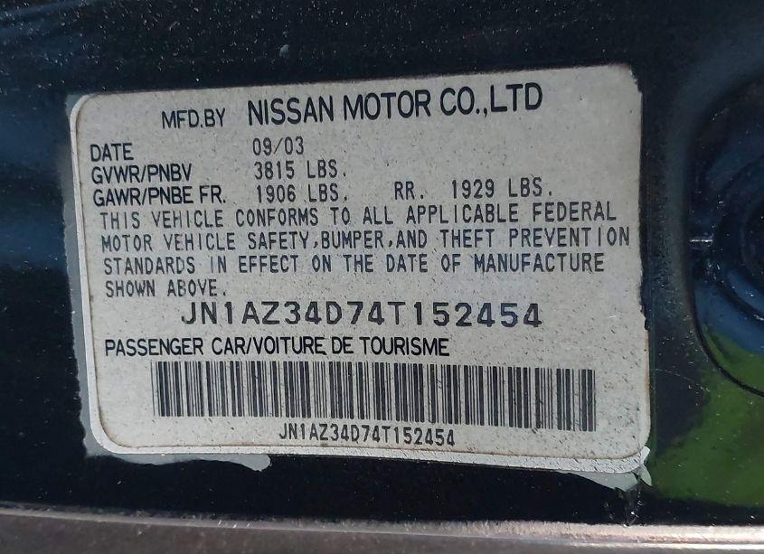 Photo 9 of 2004 Nissan 350z TOURING (VIN JN1AZ34D74T152454)